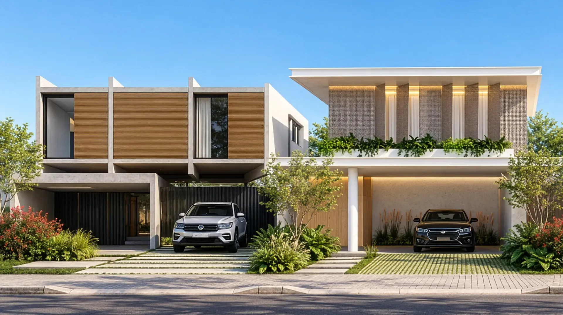 Casas modelo do Calliandra